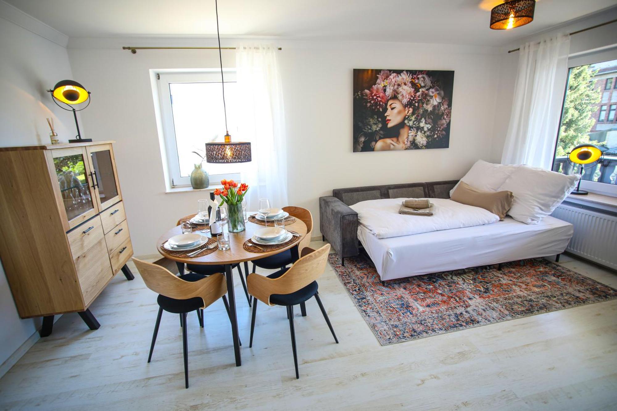 Zentral - Gemuetlich - Kueche - Balkon - Garage Apartment Bad Lippspringe Luaran gambar