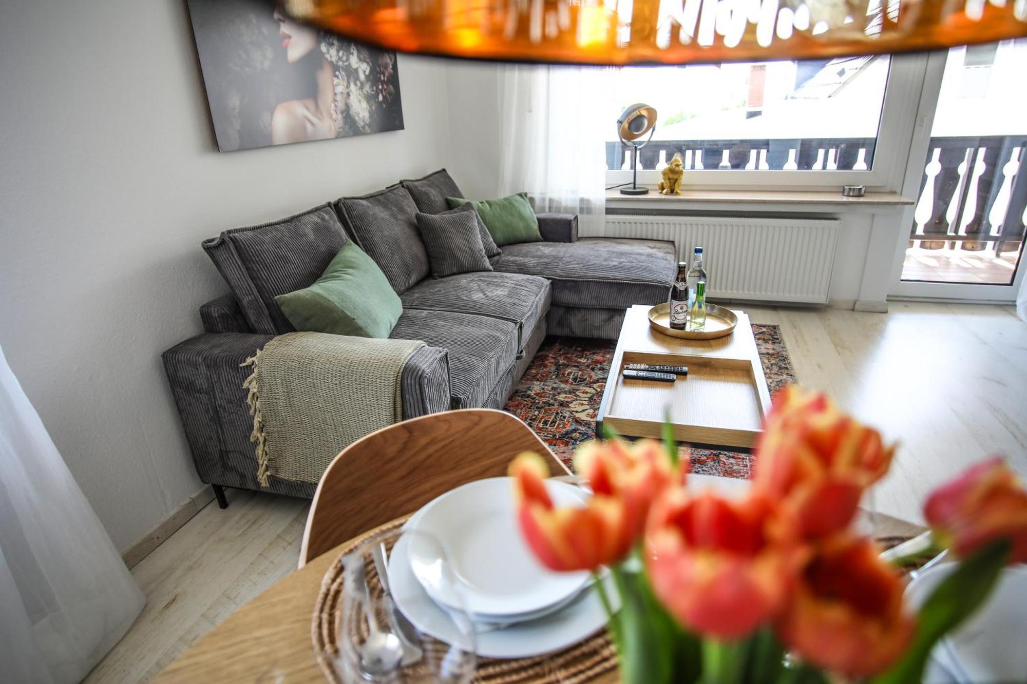 Zentral - Gemuetlich - Kueche - Balkon - Garage Apartment Bad Lippspringe Luaran gambar